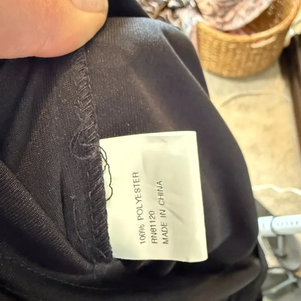 Jovani Faux Leather Long Sleeve Low Back Black Dress Size 10 Cocktail Mini Sexy - Picture 7 of 12